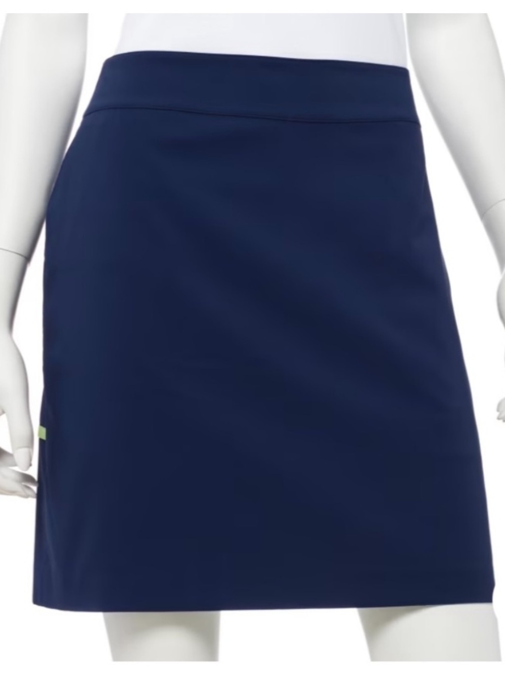 EPNY Blue Golf Skort Contrast Lime Tape Trim Pleated Hem Athletic Skirt
